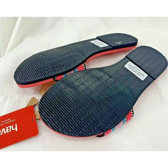 Havaianas Women Slipper Sandal Pink Porcelain St.Tropez Fita Size 9 10 New - Picture 3 of 5